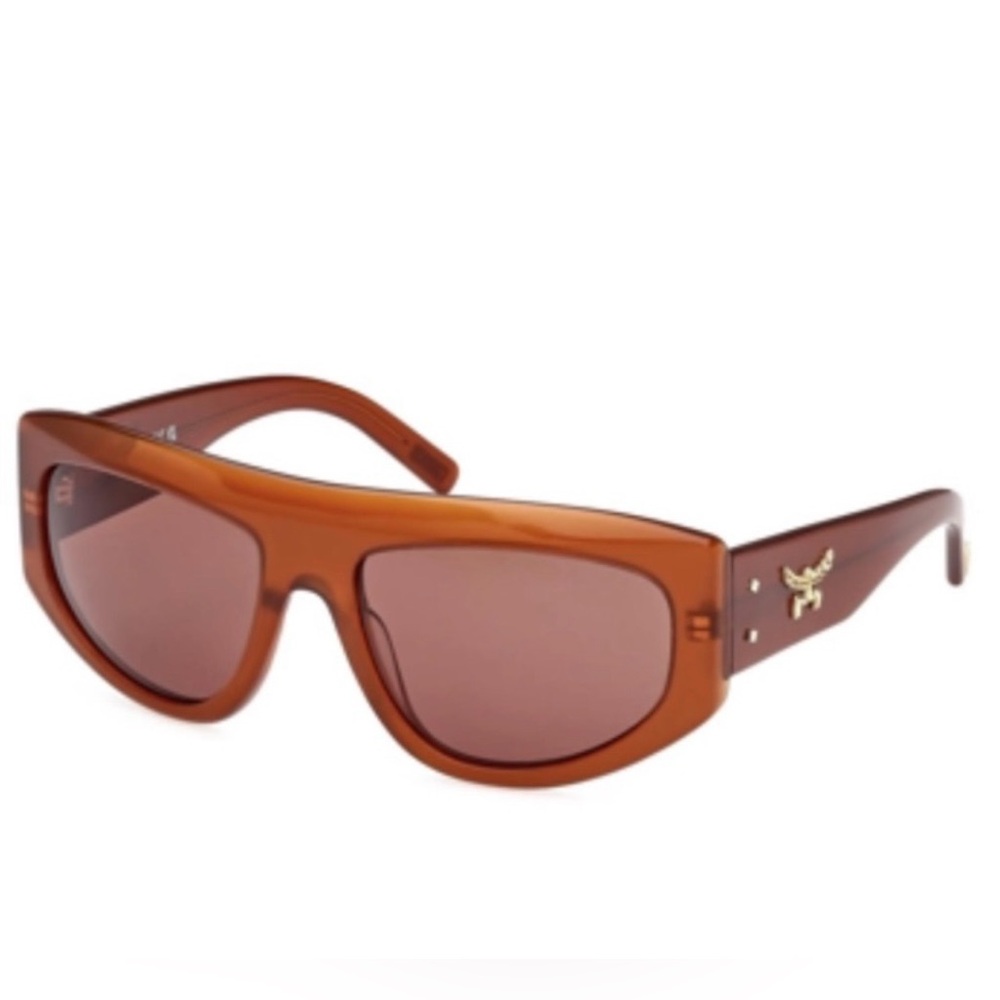 MCM Square Sunglasses with Gold Tone Logo Hardware, dust bag and pouch case NWT